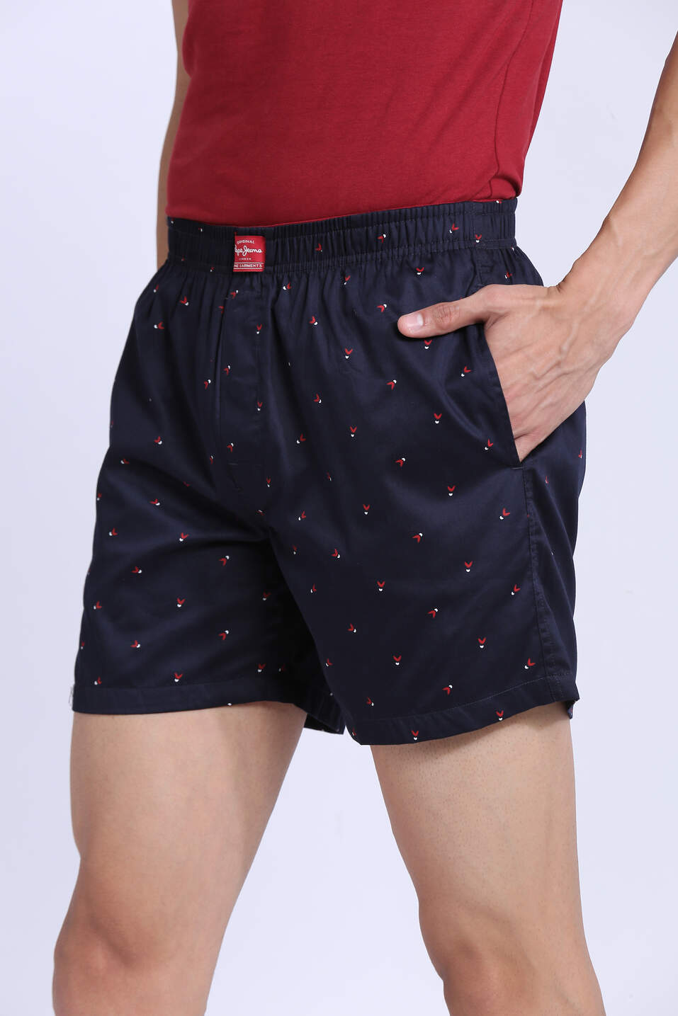 Navy Printed Boxers, , large image number 3