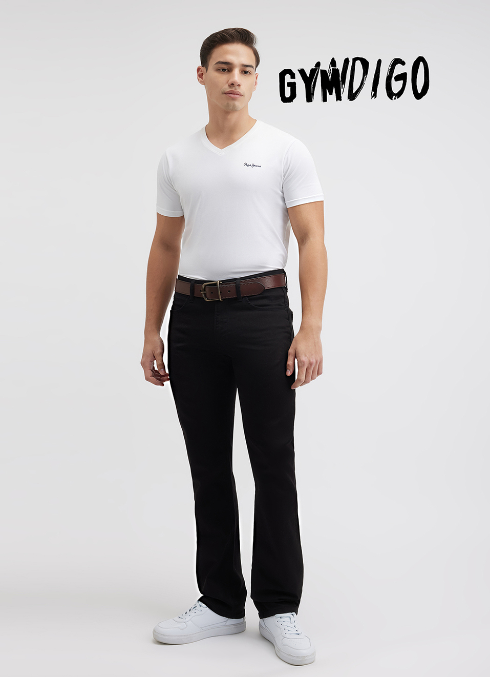 Men Black Regular Fit Mid Rise All Climate Streachable Jeans, , large image number 1