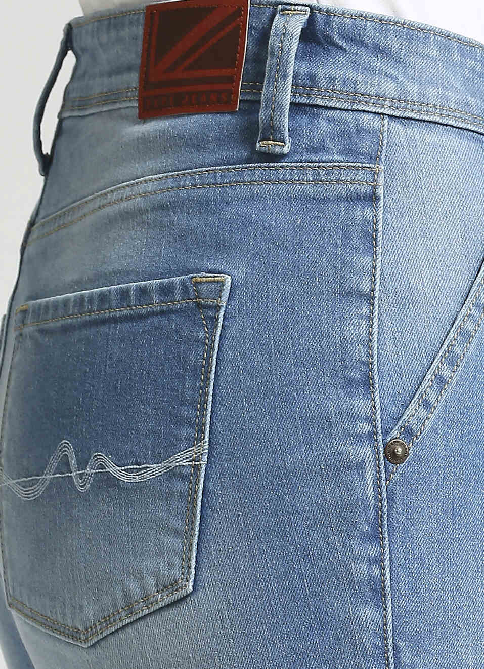 Dion Blue High Rise Flare Jeans, , large image number 4