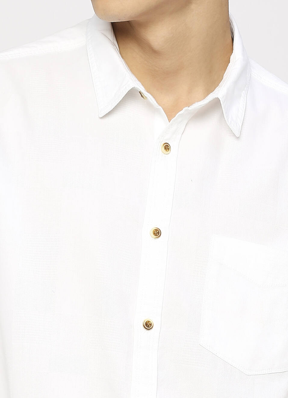 White Solid Full Sleeve Shirt, , large image number 4