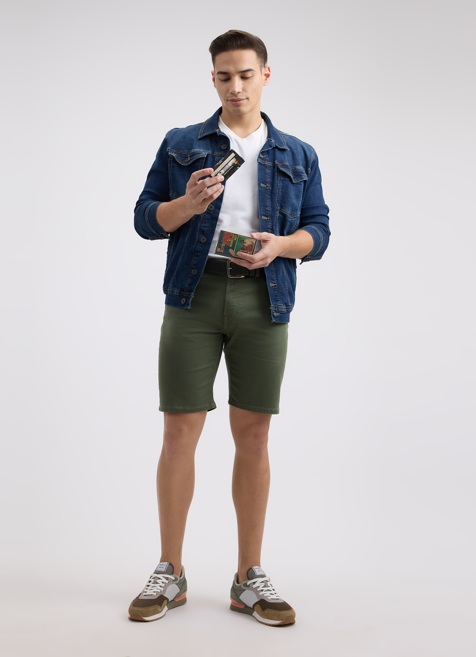 Men Green Mid Rise Regular Shorts, , large image number 5