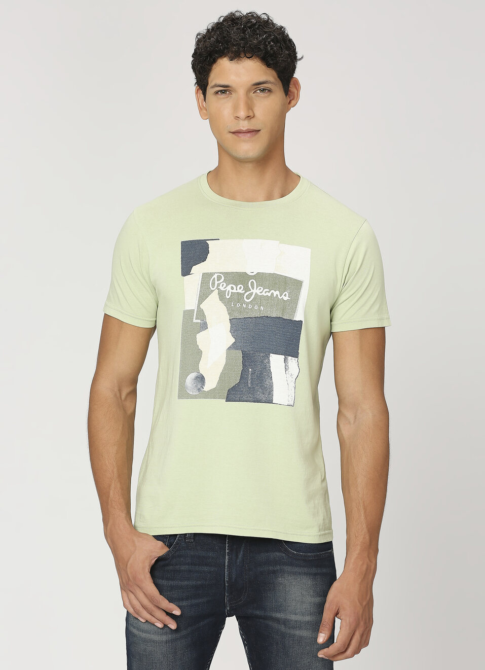 Green Crew Neck Short Sleeve T-shirt, , large image number 1