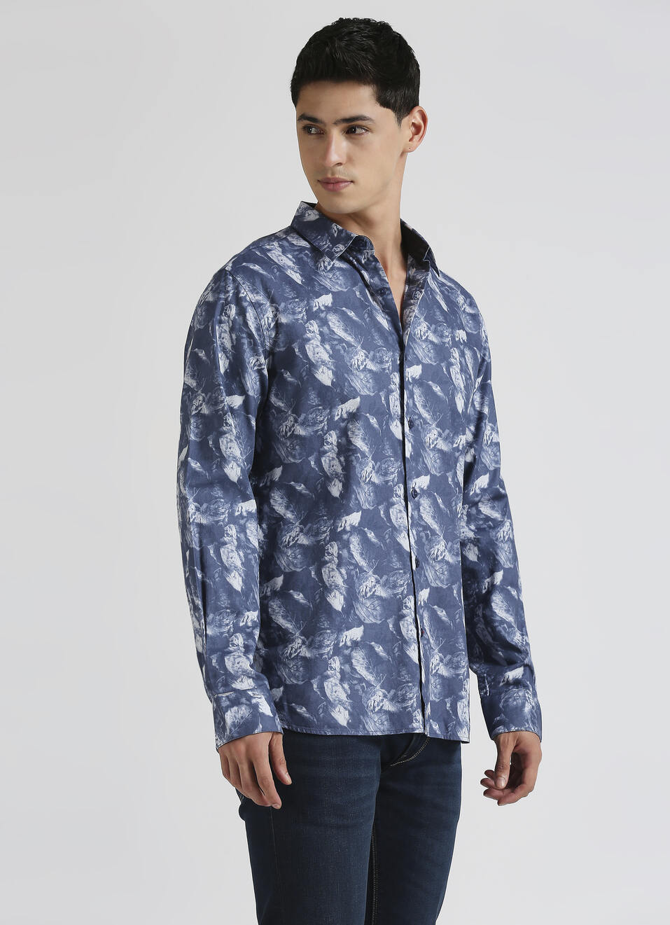 Blue All Over Print Premium Long Sleeve Shirt, , large image number 3