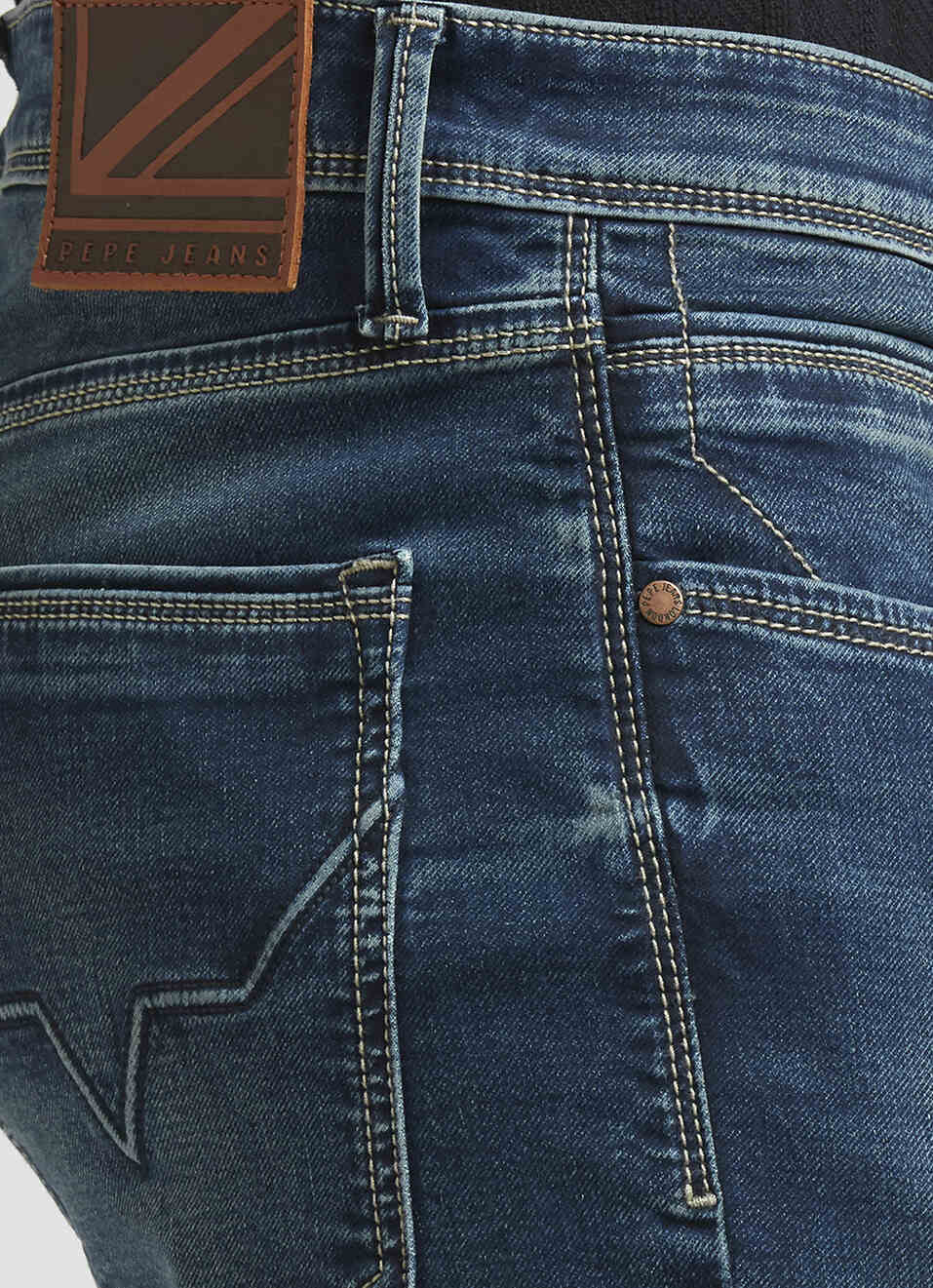 Chinox Blue Mid Rise Tapered Gymindigo Jeans, , large image number 4