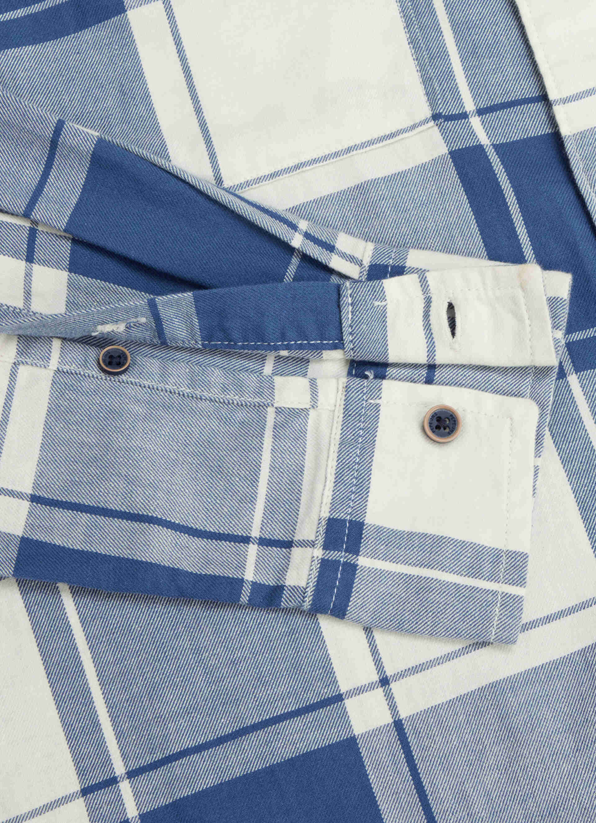 Men Blue Check Long Sleeve Shirt, , large image number 8