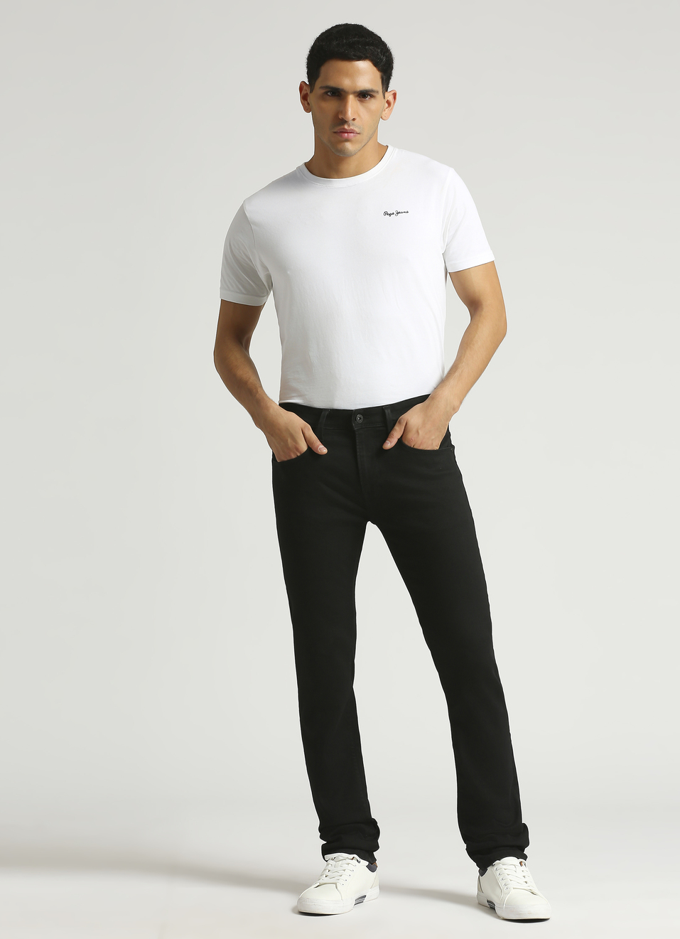 Vapour Black Mid Waist Powerflex Jeans, , large image number 5