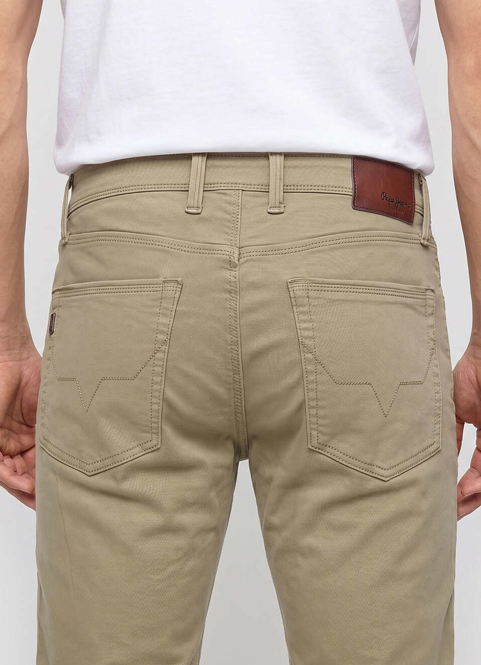 Men Khaki Slim Fit Stretchable Jeans, , large image number 5