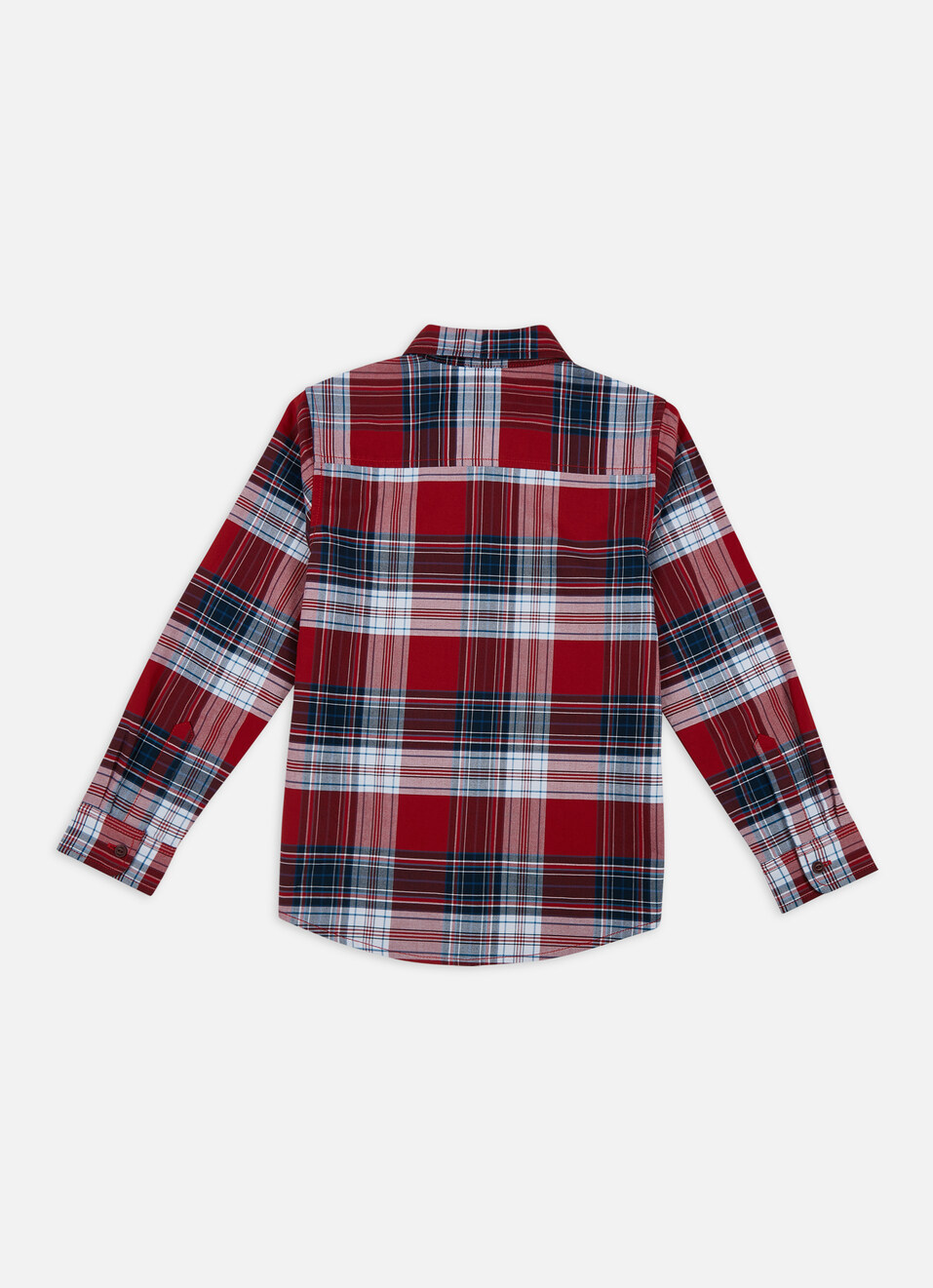 Boys Blue Vertical Stripe Full Sleeve Shirt, , large image number 1