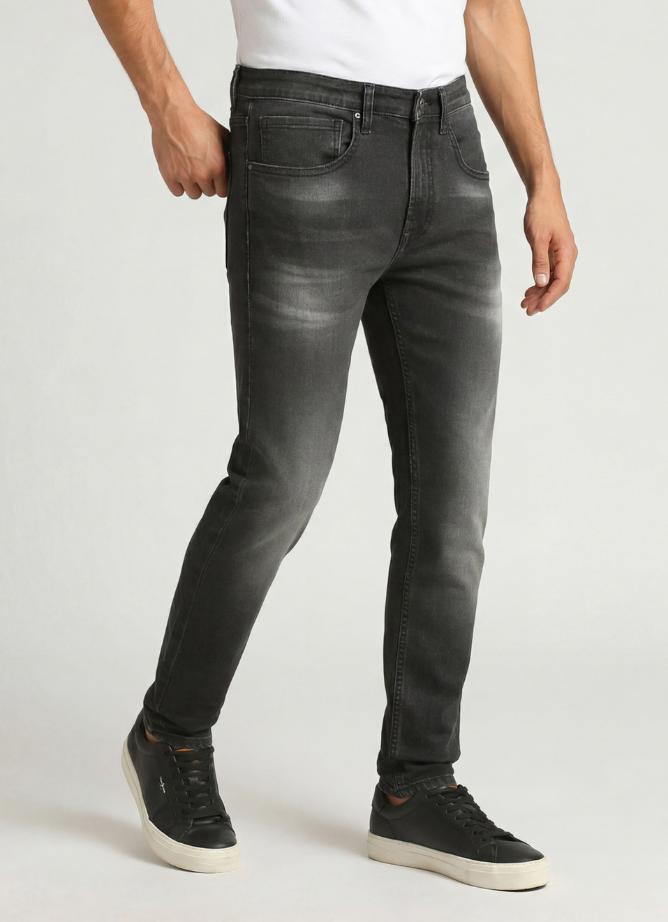 Chinox Black Mid Rise Ankle Jeans, , large image number 0