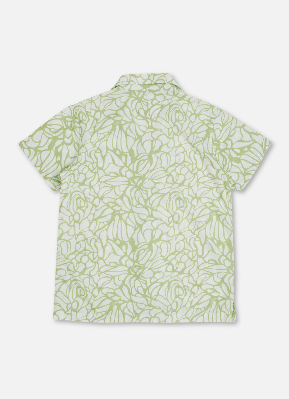 Boys Mint Abstract Print Resort Collar Short Sleeve Shirt, , large image number 1