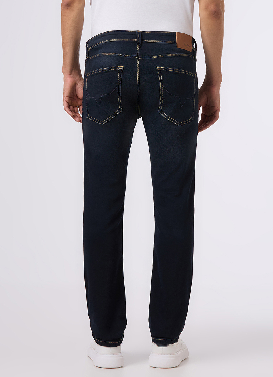 Men Dark Blue Mid Rise Slim Fit Stretchable Jeans, , large image number 3
