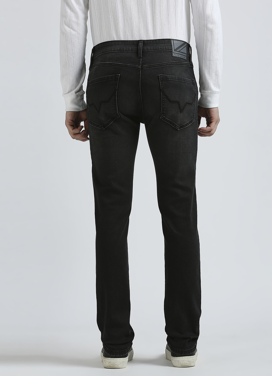 Vapour Black Mid Rise Slim Jeans, , large image number 3