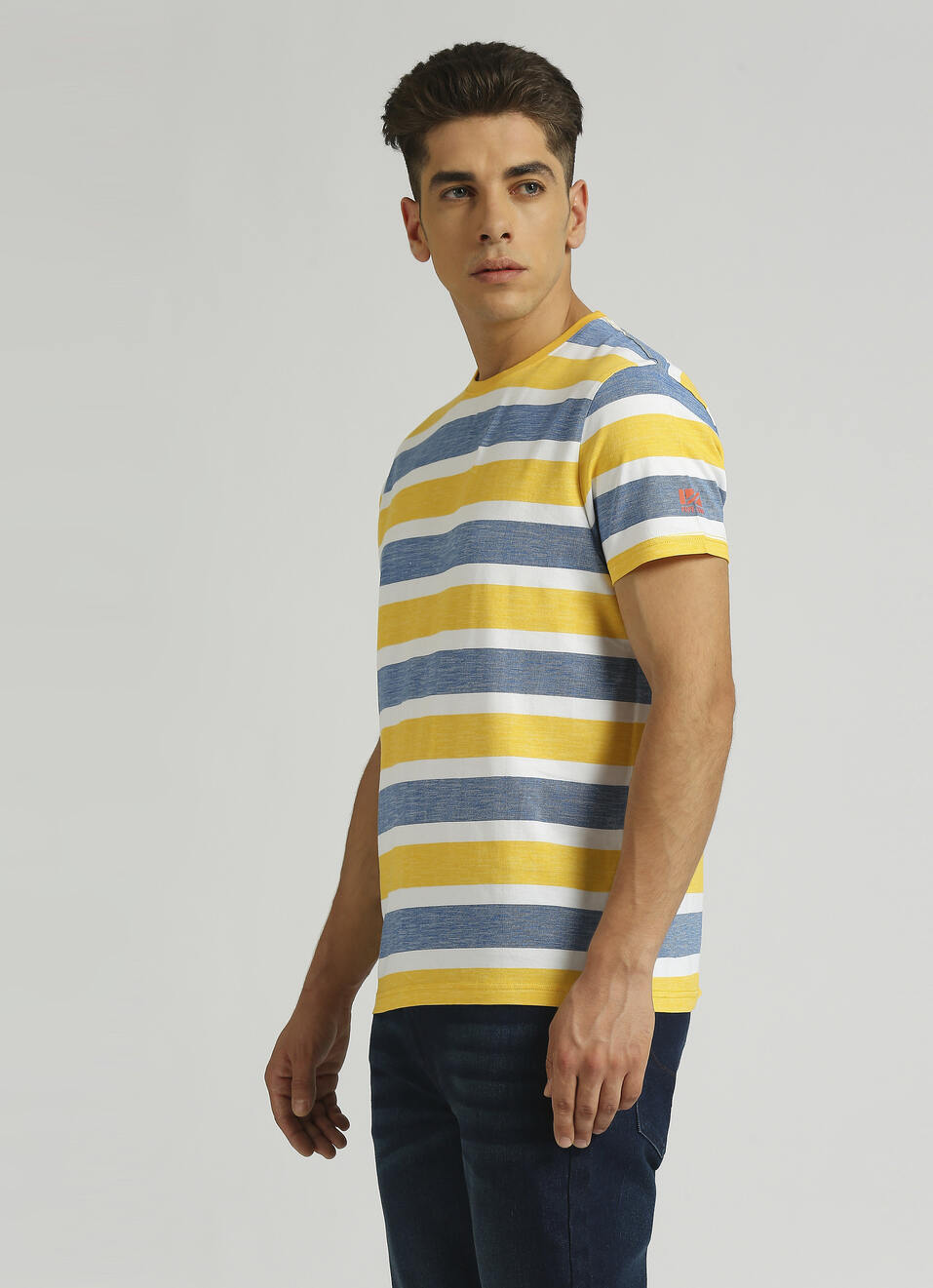 Yellow Stripes Short Sleeve T-shirt, , large image number 2