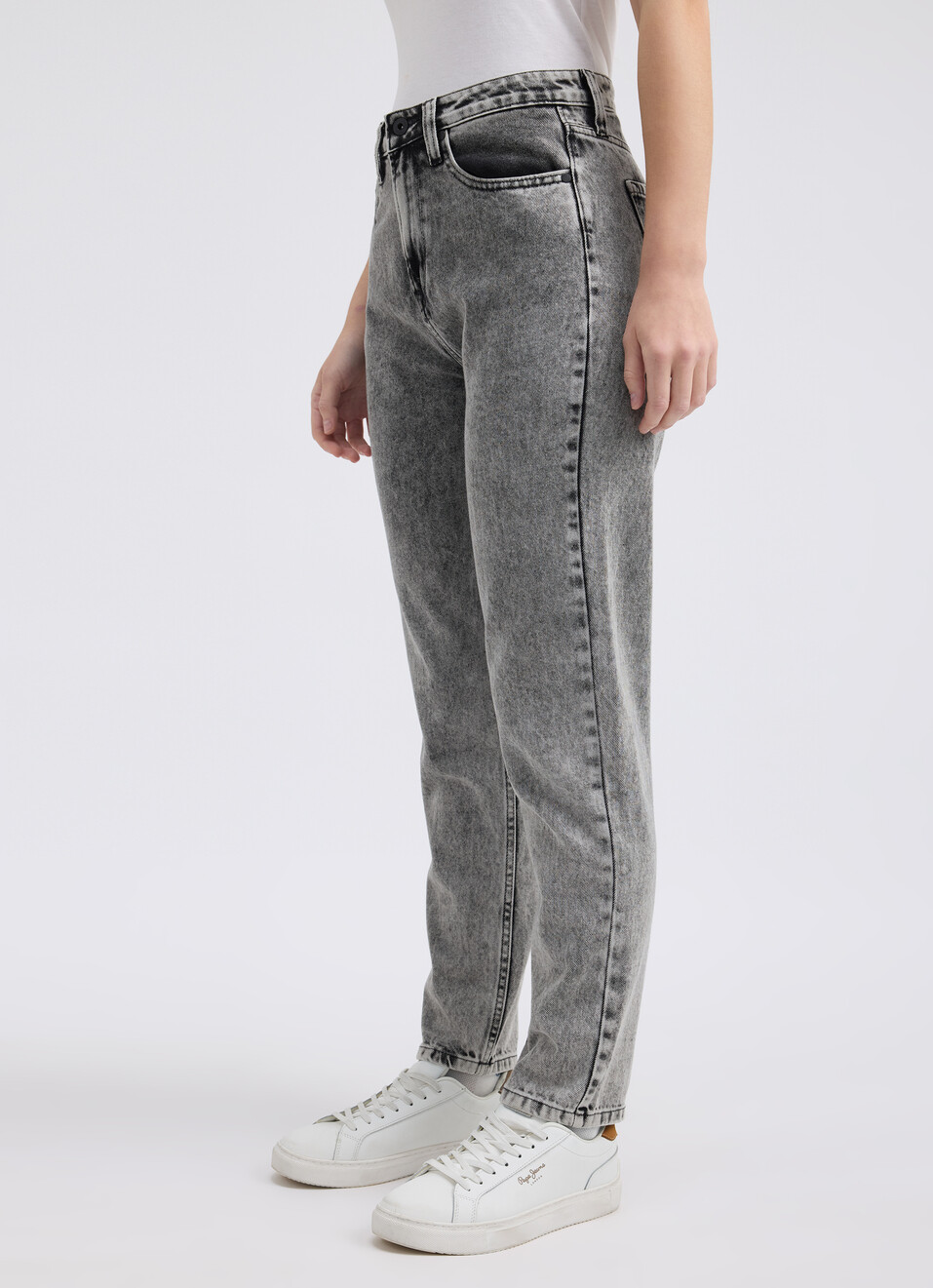 Women Grey Mom Fit High Rise Jeans, , large image number 3