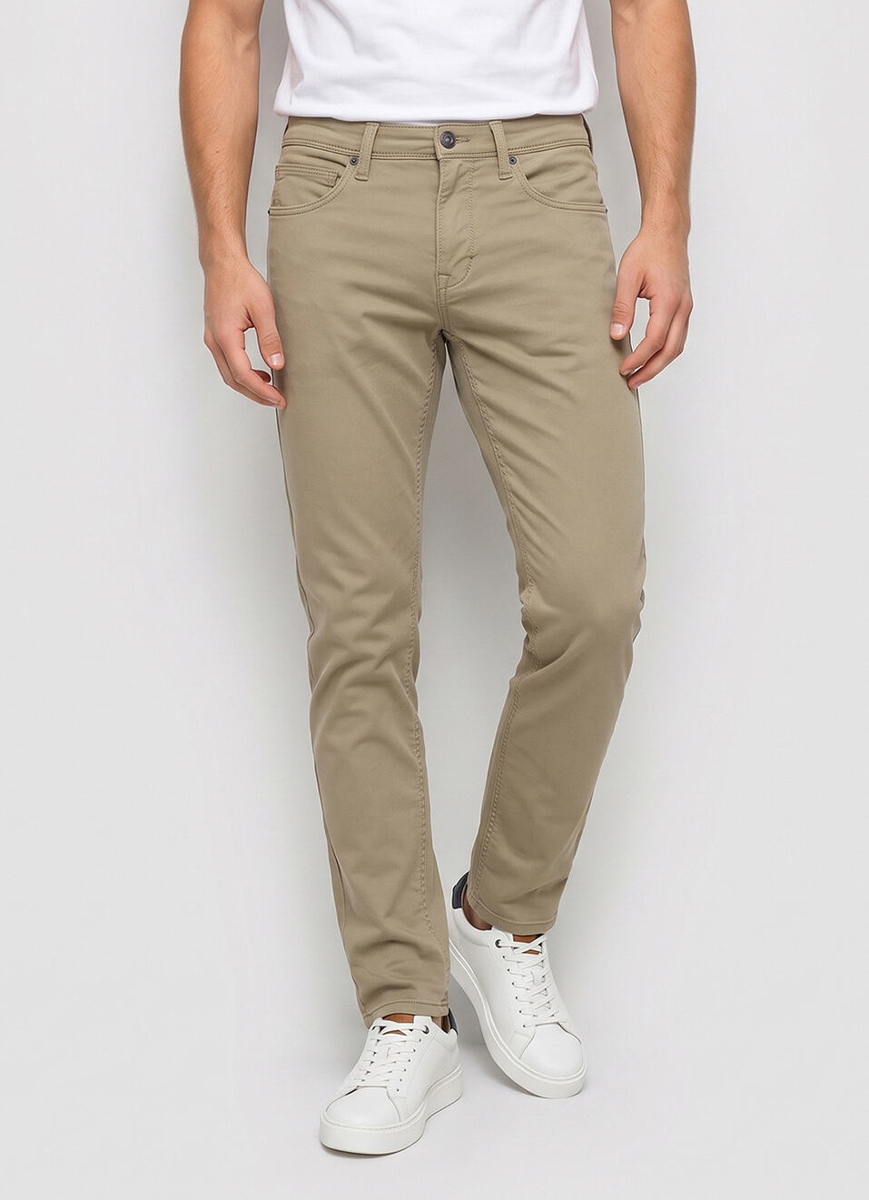 Men Khaki Slim Fit Stretchable Jeans, , large image number 2