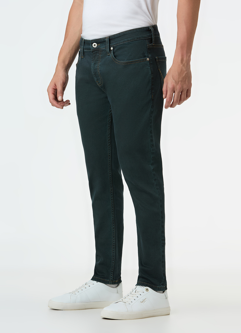 Men Blue Skinny Fit Ankle-length Jeans, , large image number 5