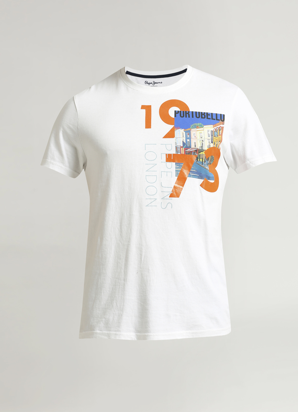White Photographic Print Short Sleeve T-shirt, , large image number 6