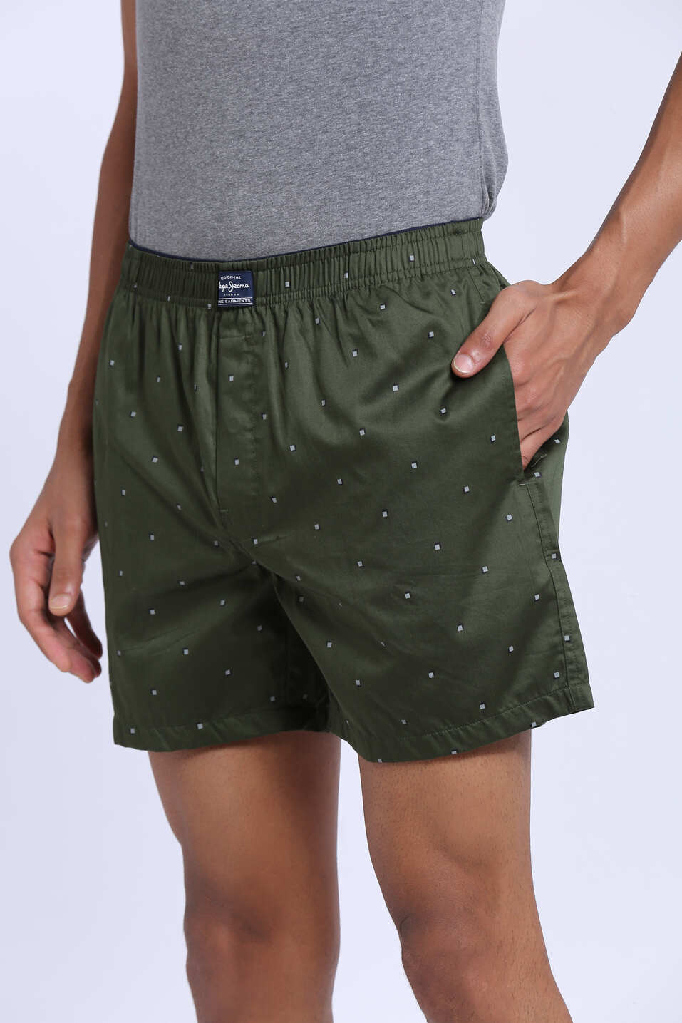 Military Green Printed Boxers, , large image number 3