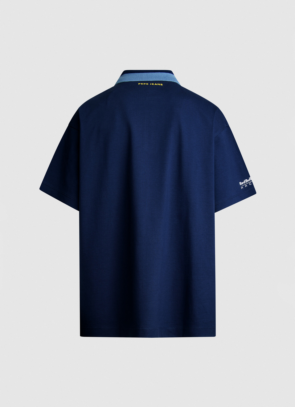 Red Bull Racing X Pepe Jeans Blue Printed Logo Pique Polo, , large image number 6
