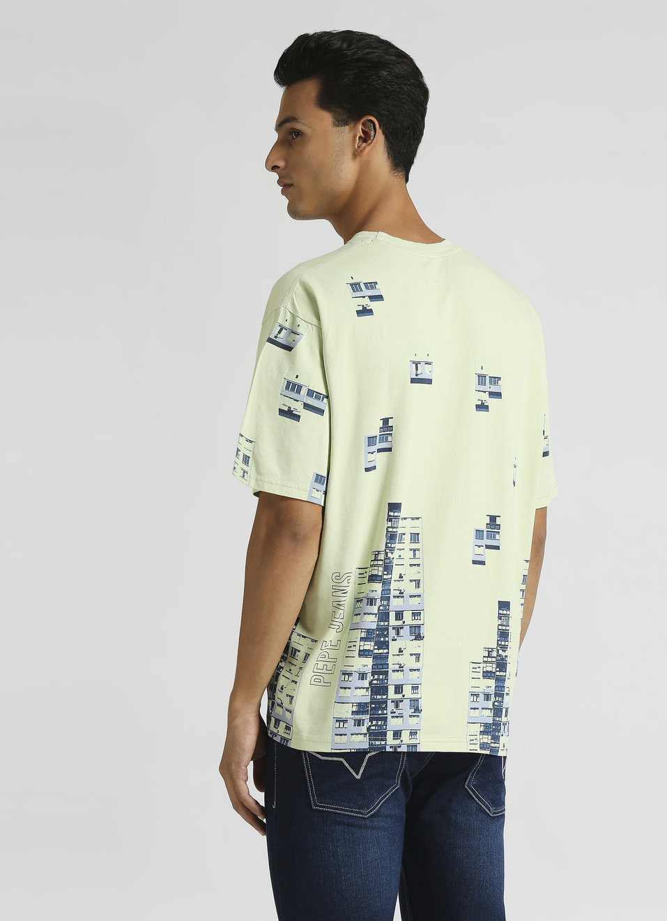 Green Graphic Print Oversized Short Sleeve T-shirt, , large image number 1