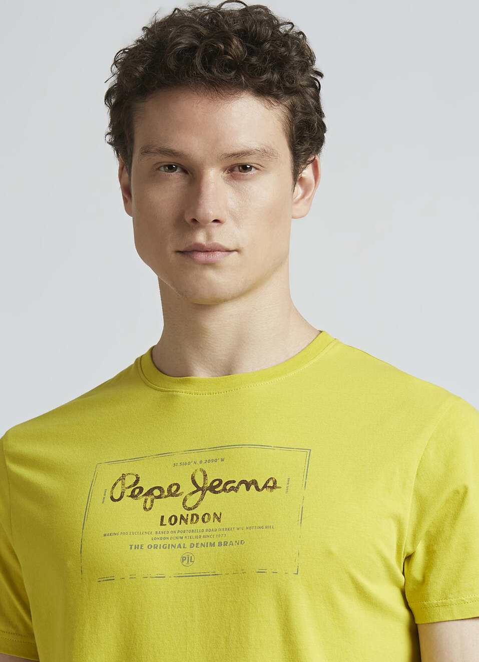 Yellow Graphic Print Short Sleeve T-shirt, , large image number 4