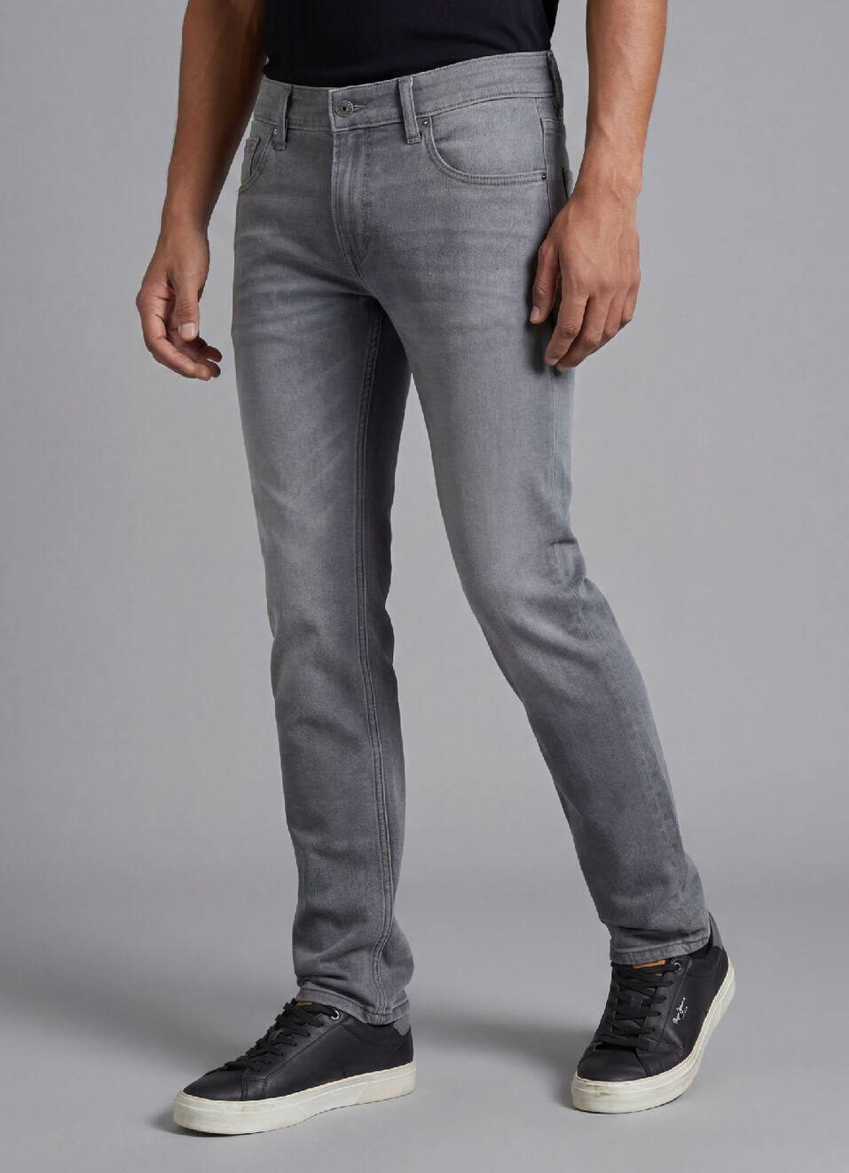Vapour Grey Mid Waist Jeans, , large image number 0