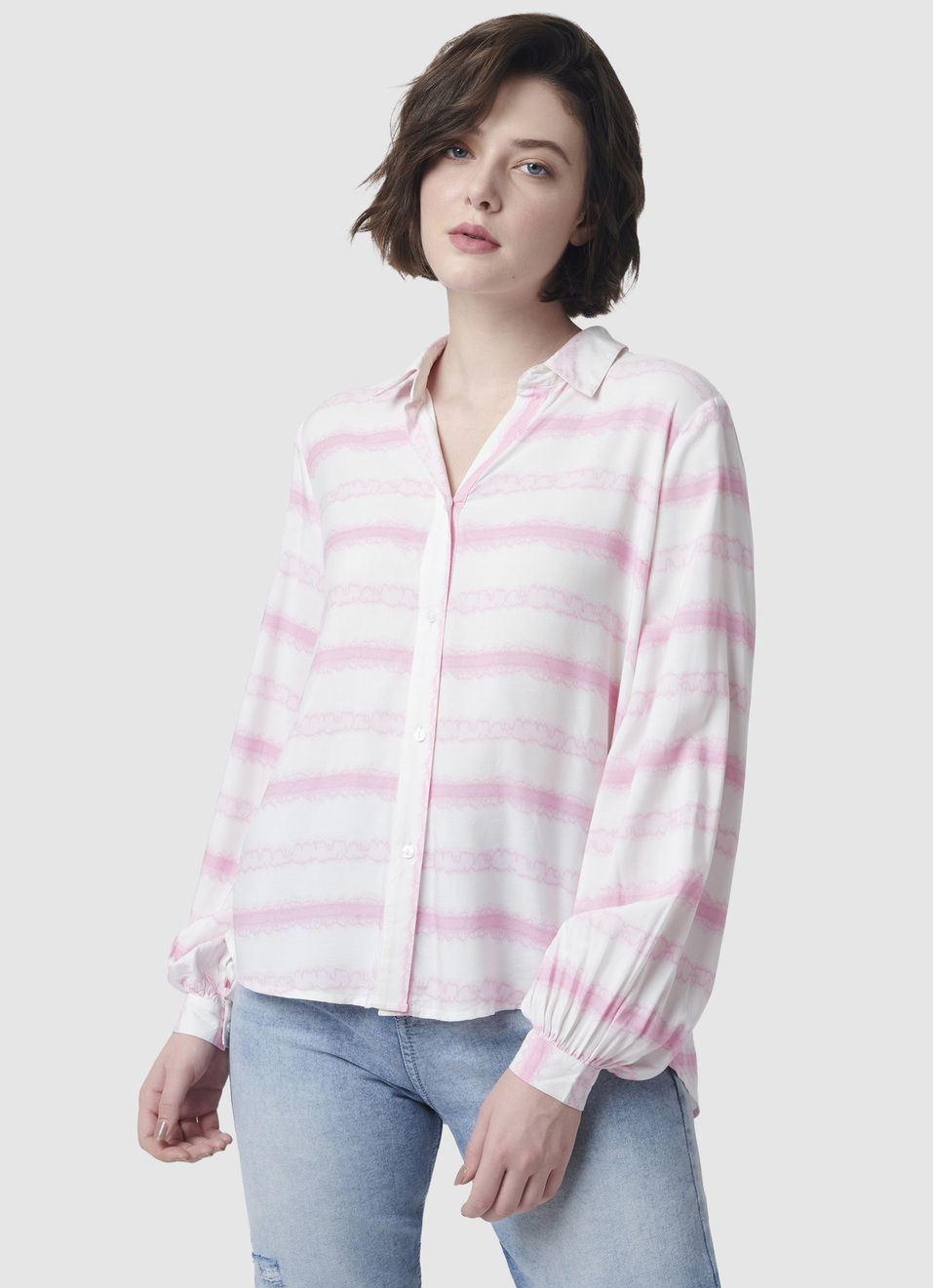 Tie & Dye Printed Trendy Shirt, , large image number 1