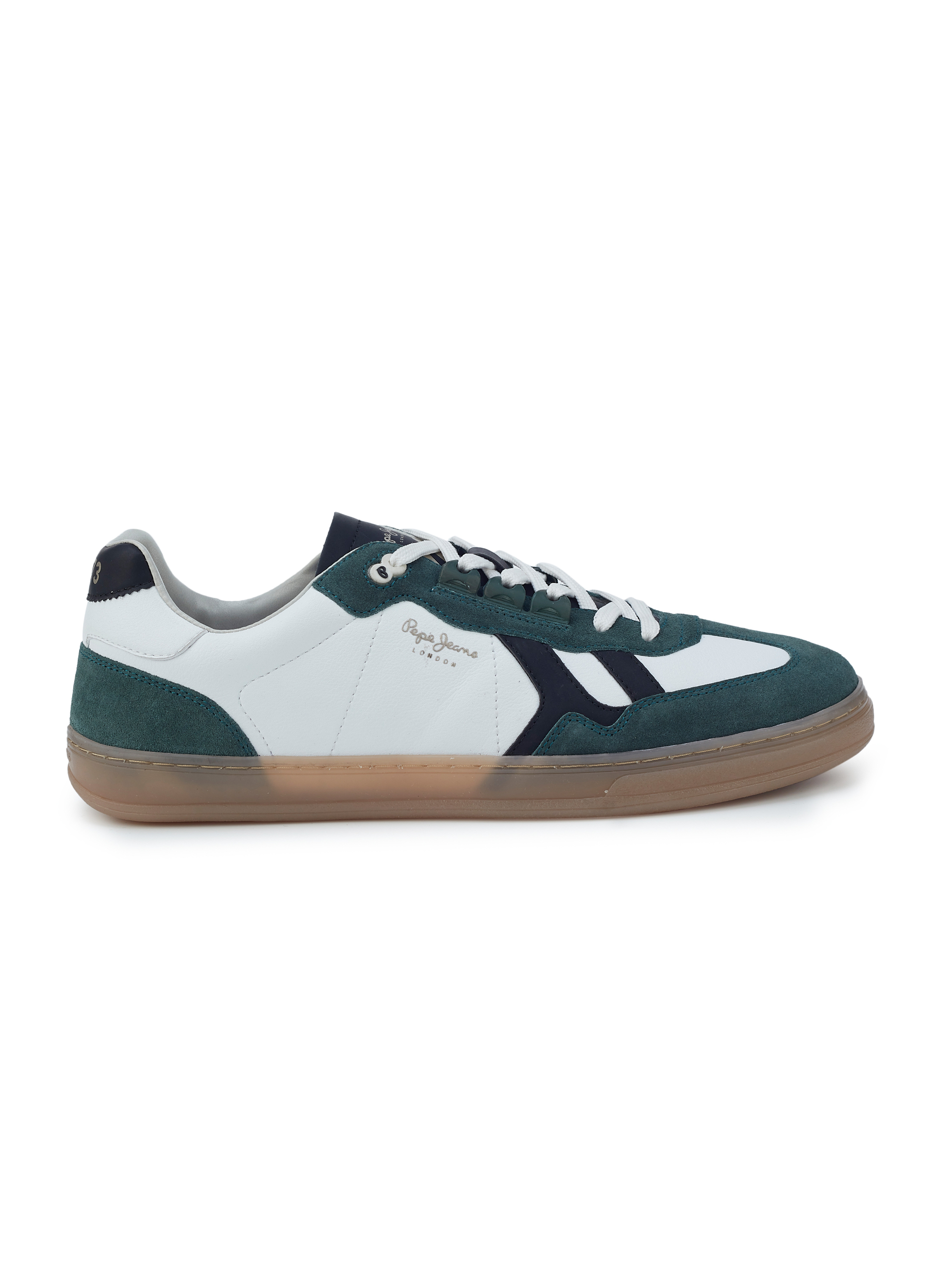 Men White Colorblock Lace Up Sneakers, , large image number 5