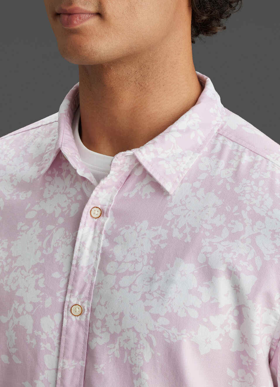 Men Beige Floral Printed Regular Fit Full Sleeve Casual Shirt, , large image number 1