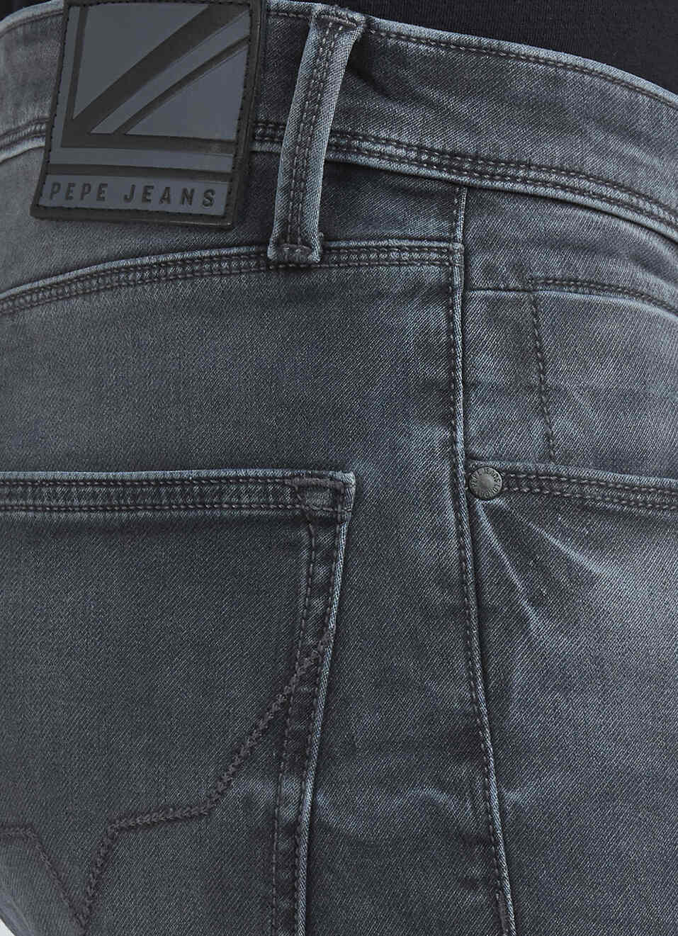 Danial Grey Low Rise Tapered Jeans, , large image number 4