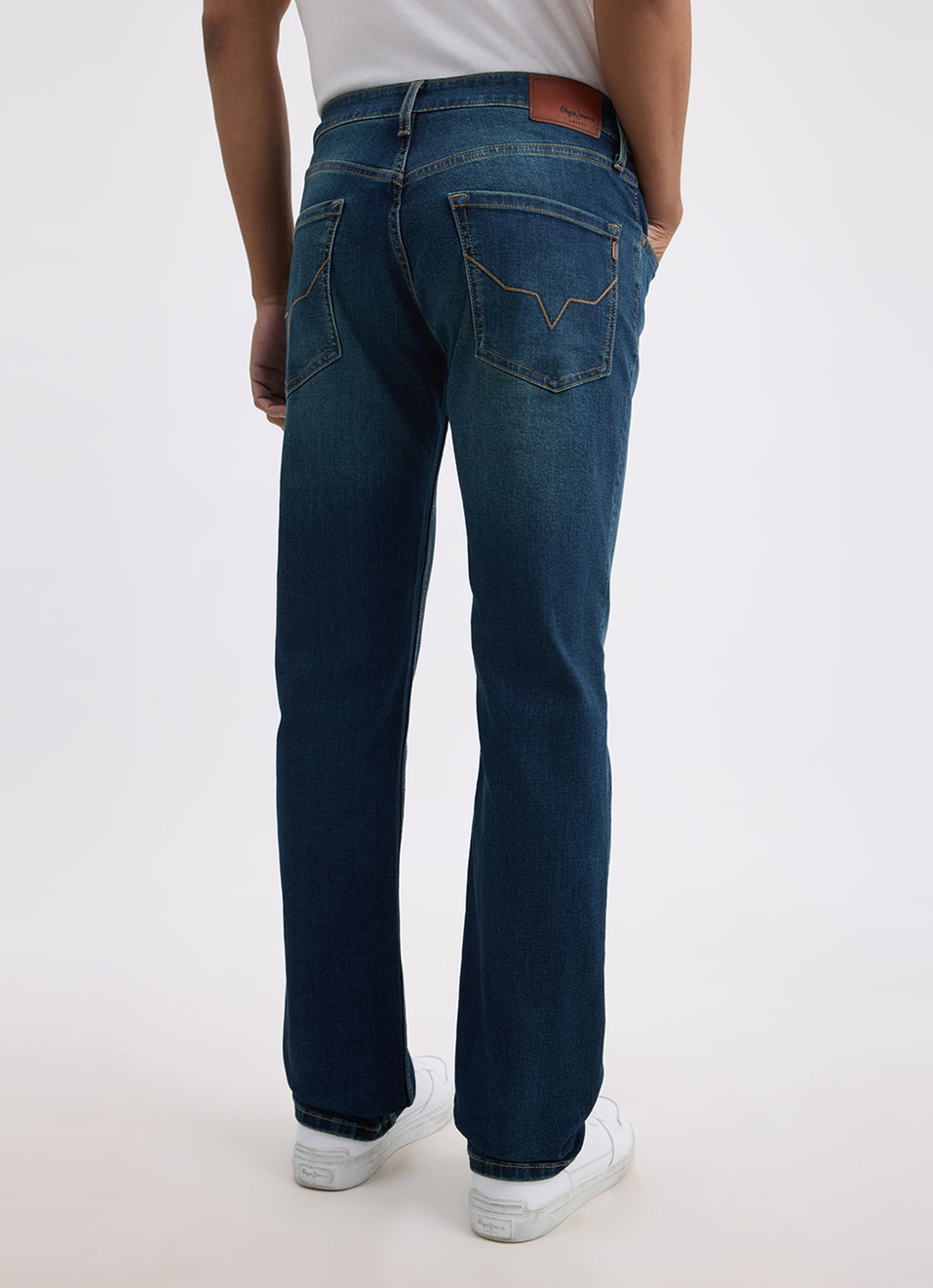 Men Blue Regular Fit Mid Rise All Climate Streachable Jeans, , large image number 3