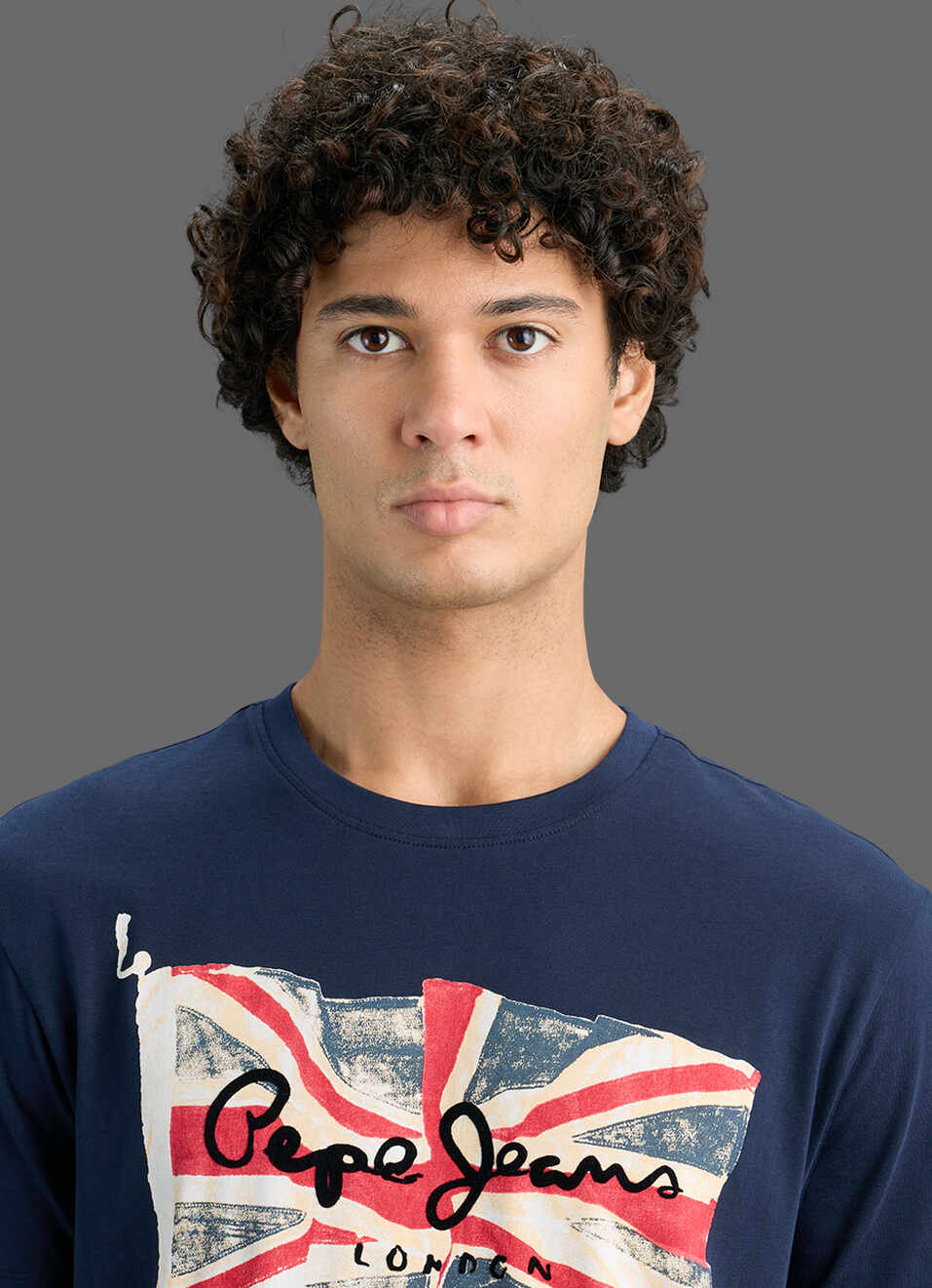 Men Navy Slim Printed T-shirt, , large image number 4