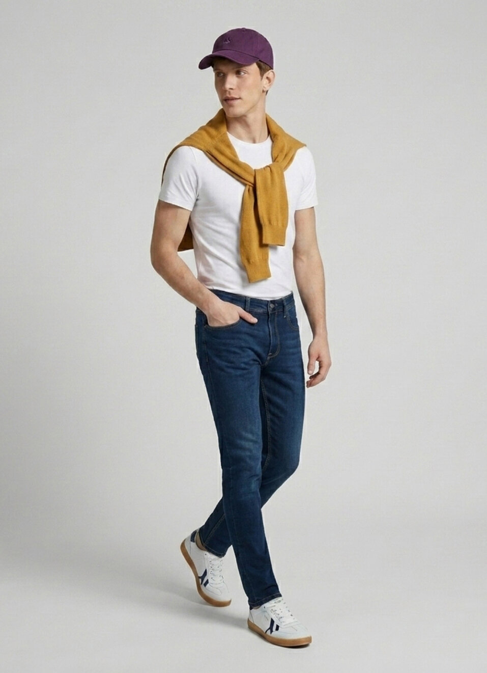 Men Blue Slim Fit Mid Rise Stretchable Jeans, , large image number 1