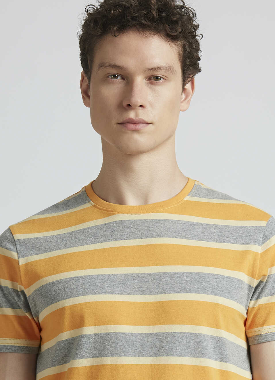 Orange Stripes Short Sleeve T-shirt, , large image number 4