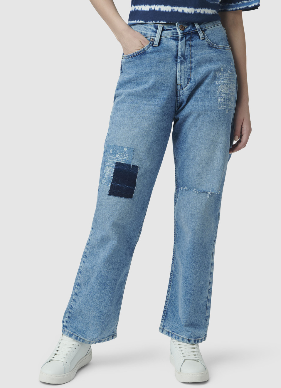 Dion Straight Fit High Waist Jeans, , large image number 1