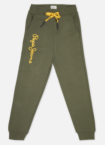 Boys Green Ribbed Waist Knit Joggers