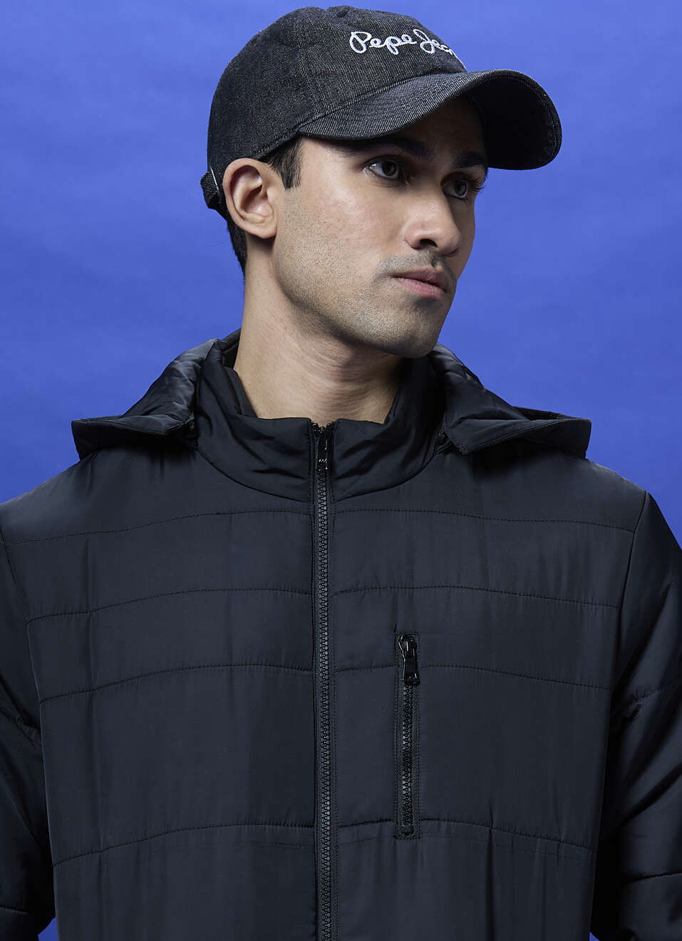 Black Full Sleeve Hooded Parka, , large image number 4