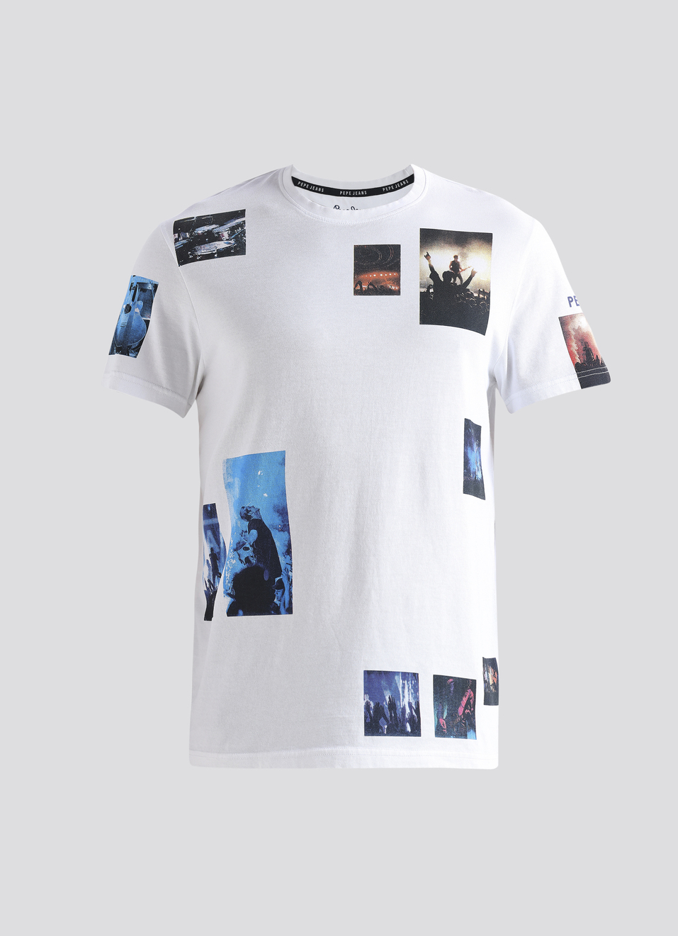 White Photographic Print Short Sleeve T-shirt, , large image number 6