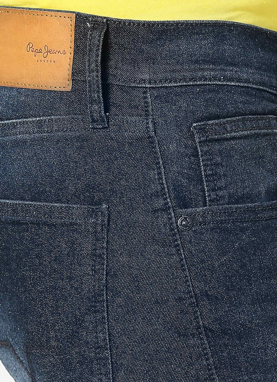 Vapour Dark Blue Mid Rise Slim Fit Jeans, , large image number 4