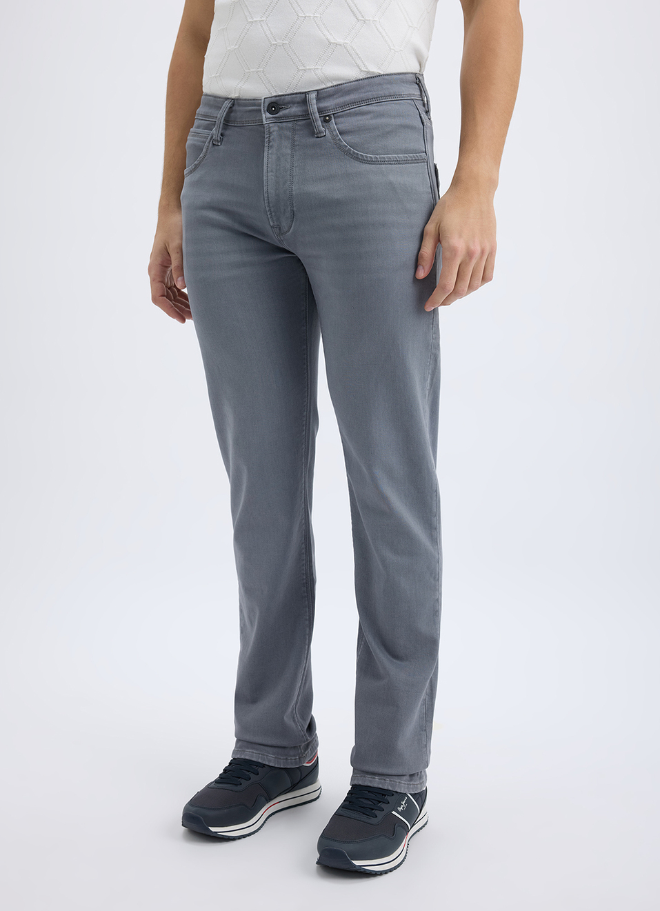 Men Grey Mid Rise Straight Gymindigo Jogger Like Jeans, , large image number 5