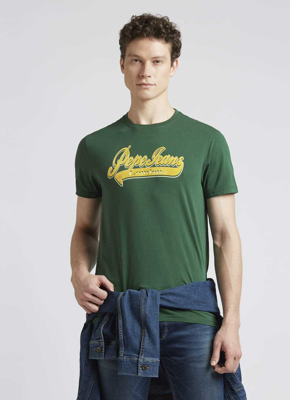 Green Graphic Print Short Sleeve T-shirt, , large image number 0