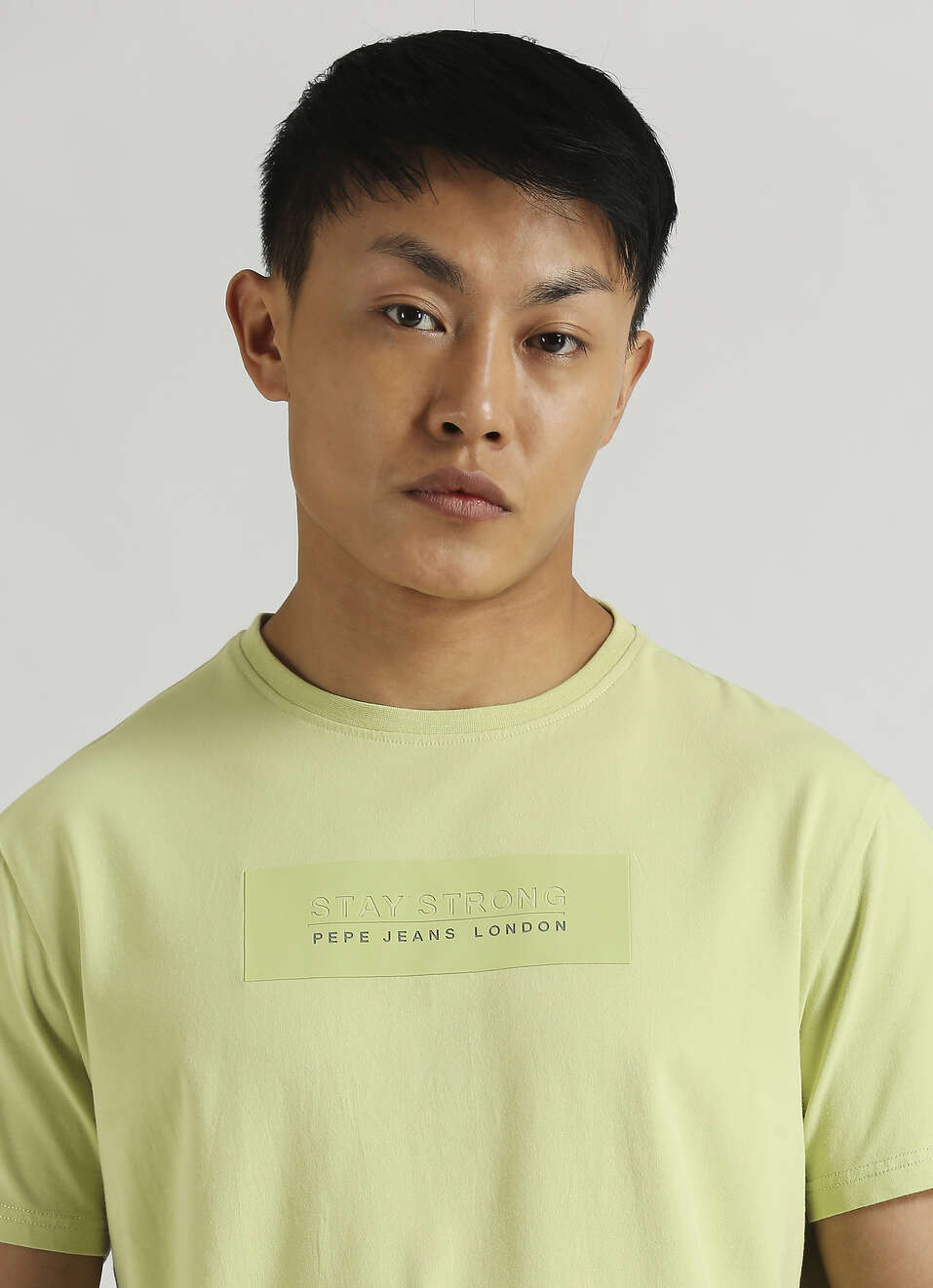 Pistachio Slogan Print Stretch T-shirt, , large image number 4