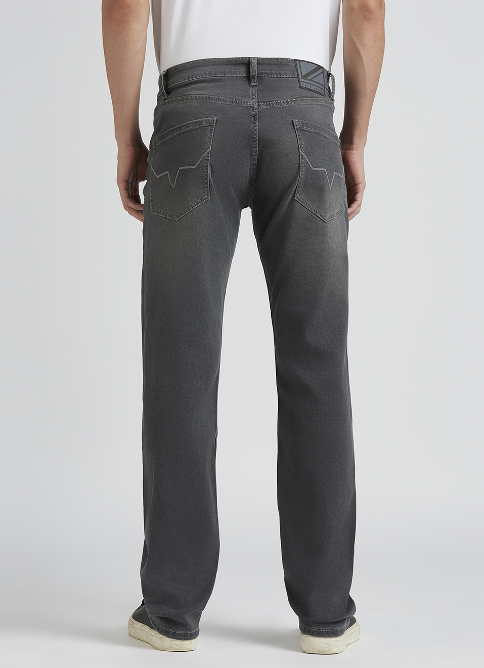 Holborne Black Mid Rise Straight Jeans, , large image number 3