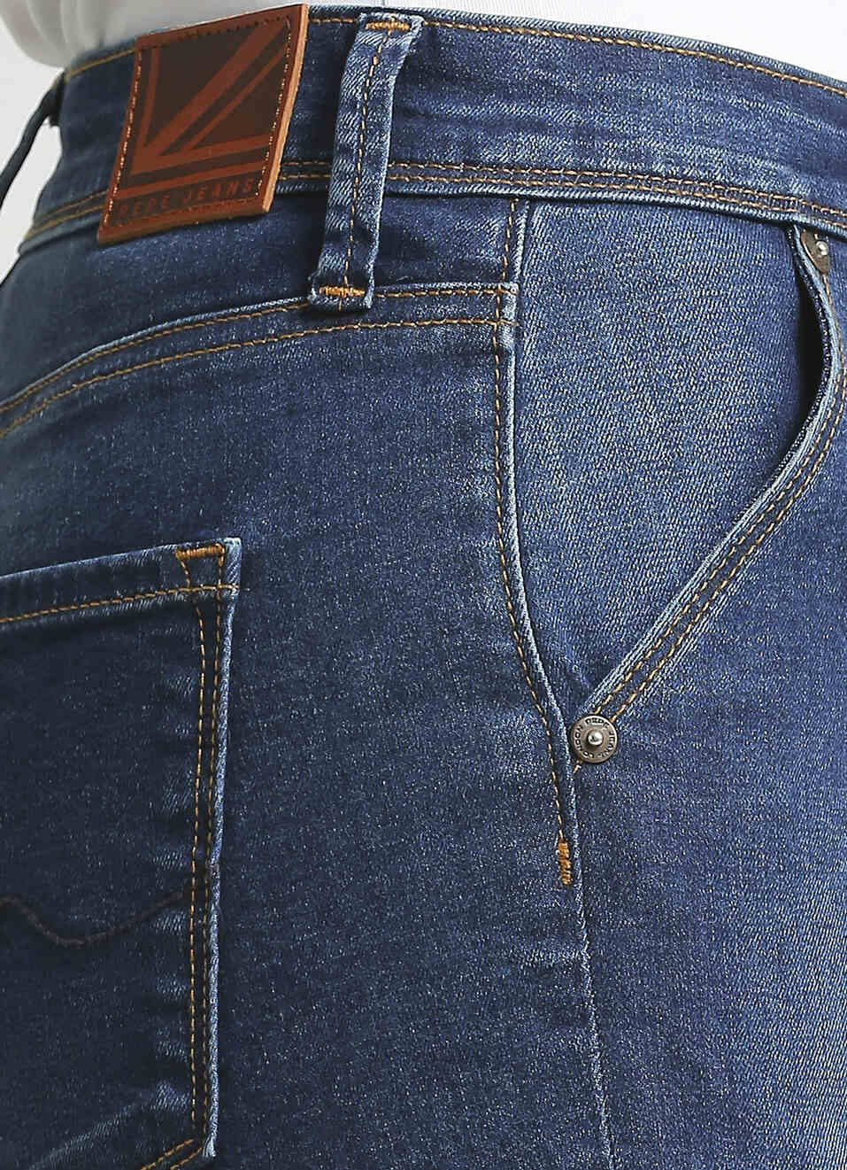Dion Dark Blue High Waist Flare Jeans, , large image number 4