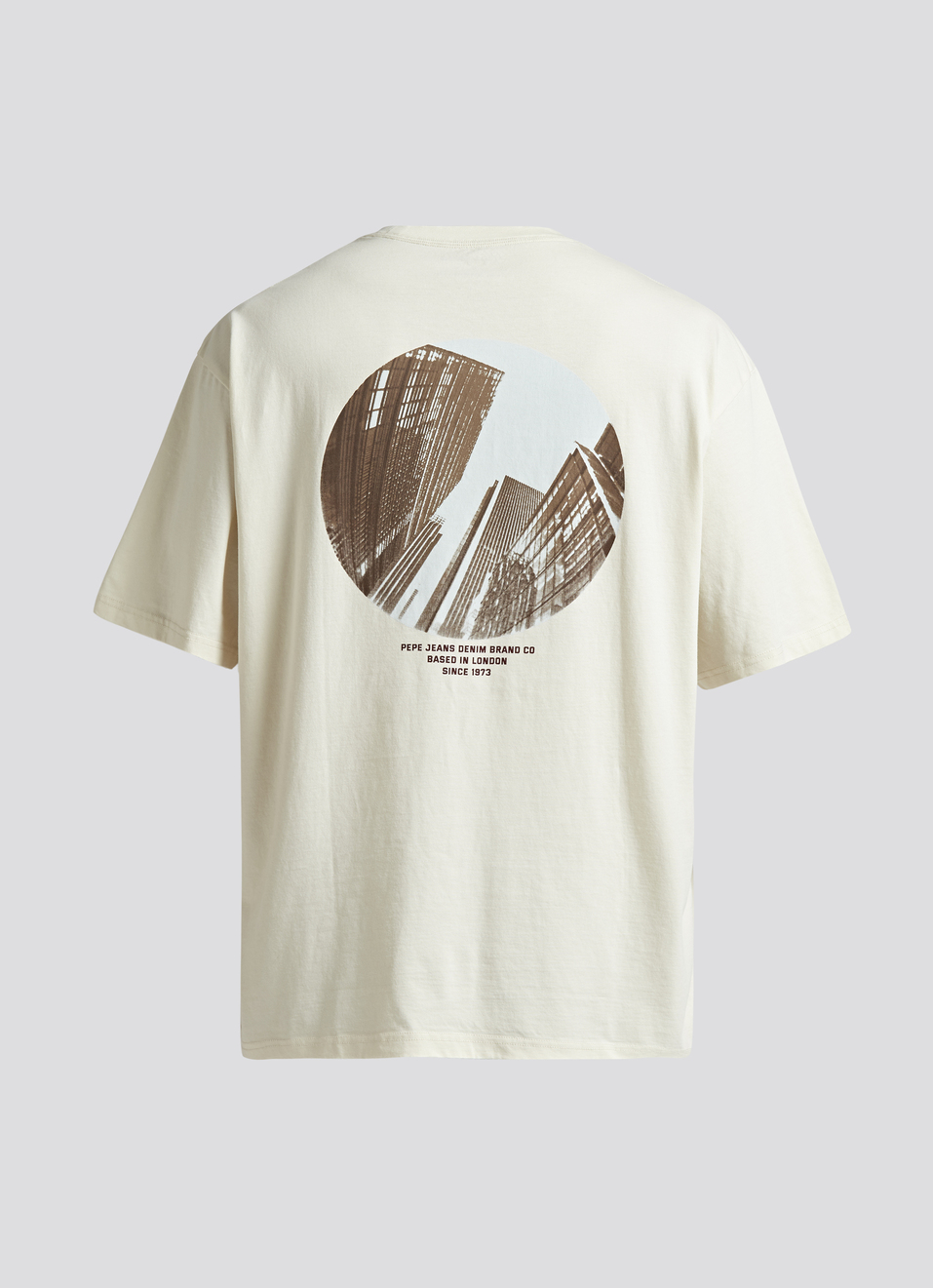 Ivory Oversized Back Print Short Sleeve T-shirt, , large image number 7