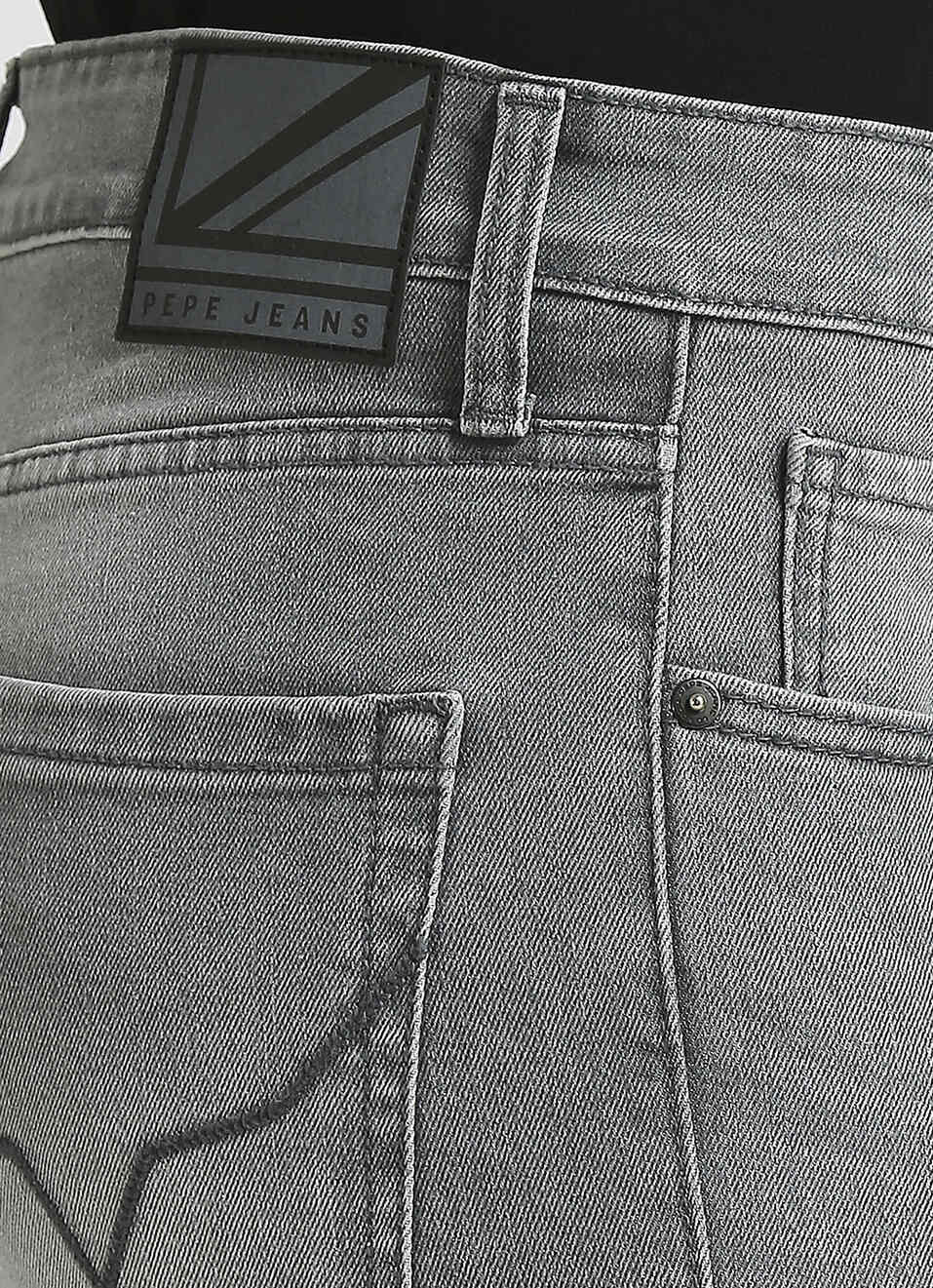 Vapour Grey Mid Rise Slim Fit Jeans, , large image number 4