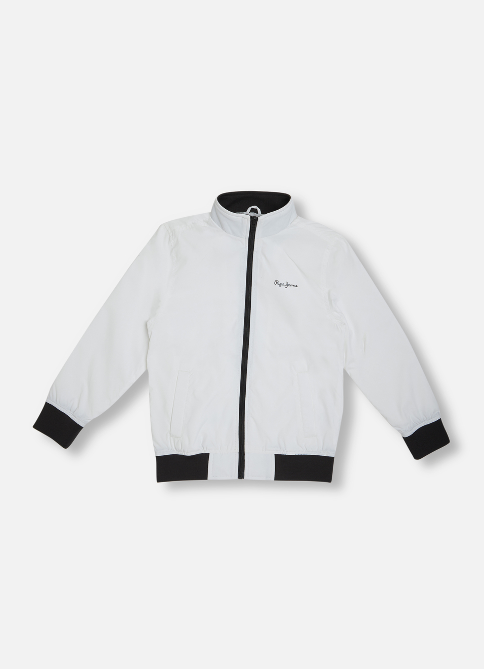 Boys White Full Sleeve Lightweight Jacket, , large image number 0