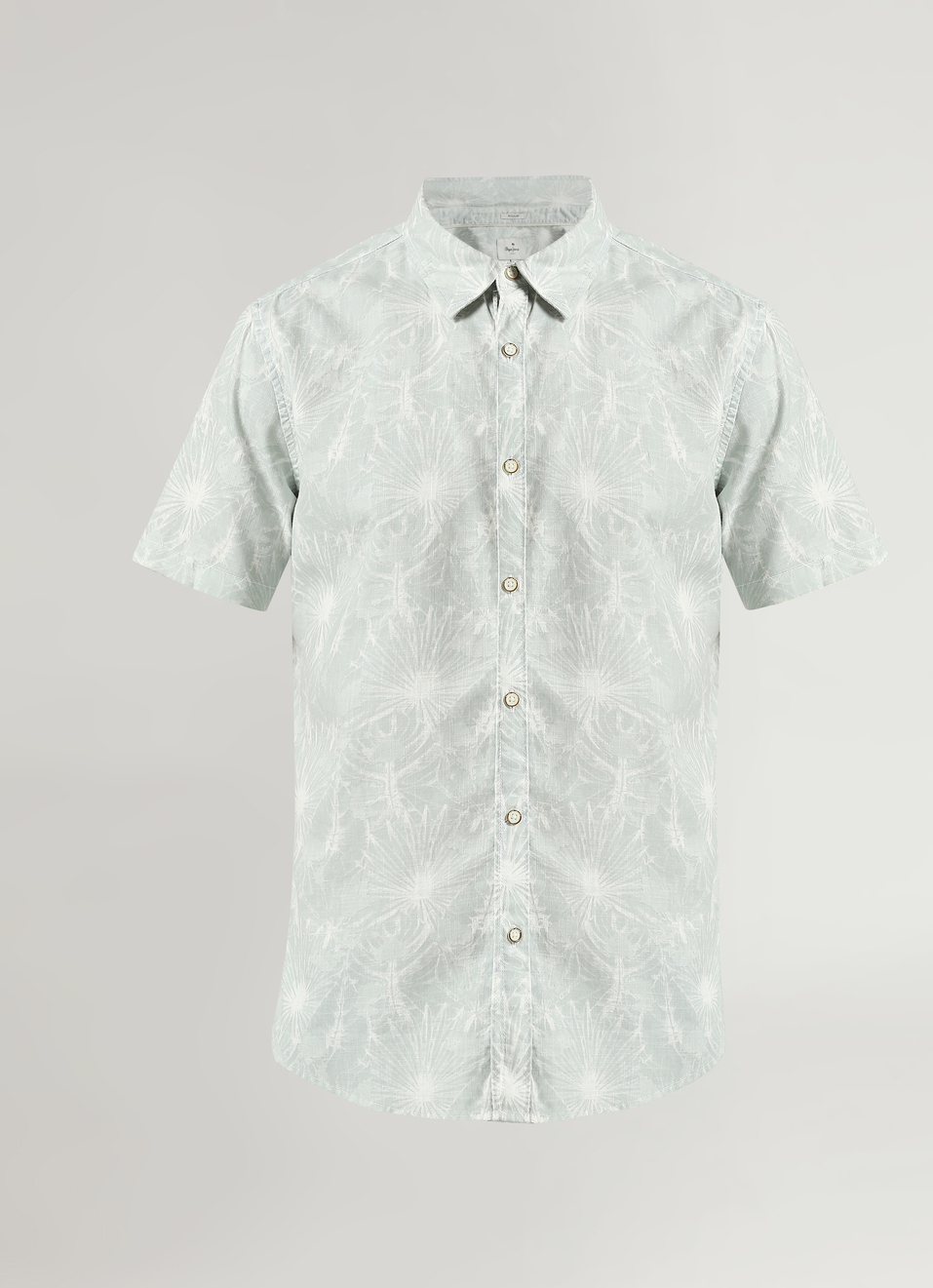 Mint Botanical Print Short Sleeve Shirt, , large image number 6