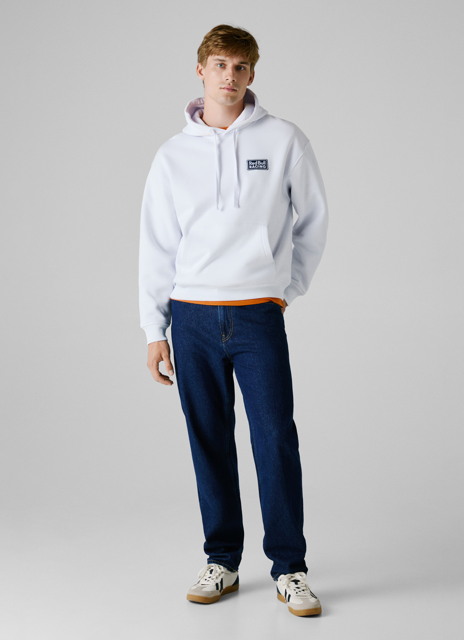 Red Bull Racing X Pepe Jeans White Loose Fit Hoodie, , large image number 7