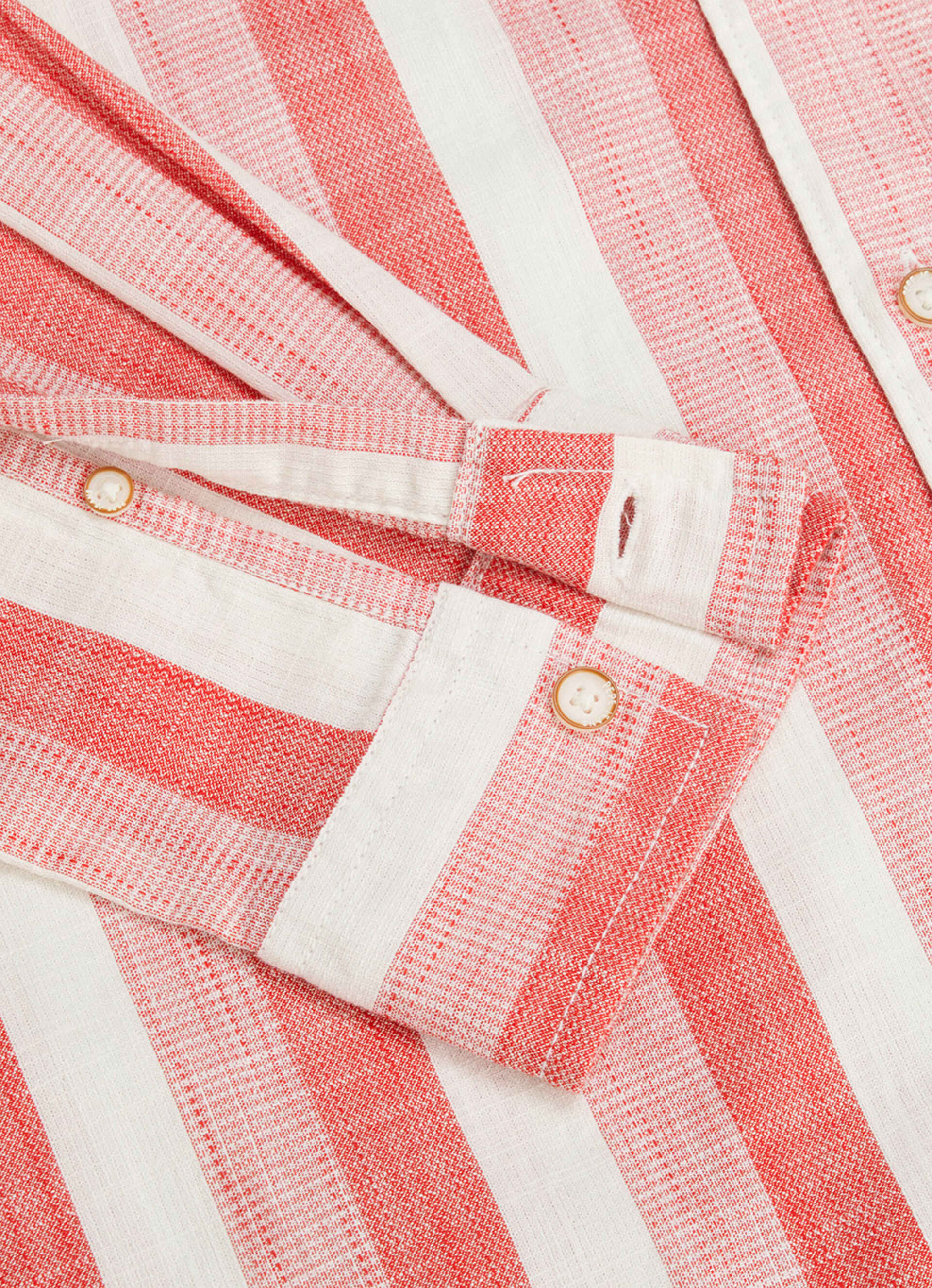Men Red Striped Shirt, , large image number 8
